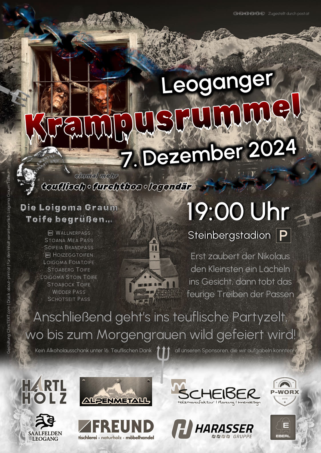 Plakat Leoganger Krampusrummel 2024